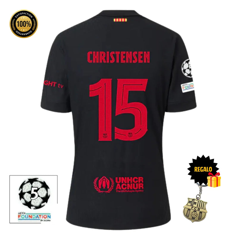 #15 CHRISTENSEN Camiseta Hombre Segunda Equipación 24/25 FC Barcelona