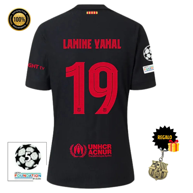 #19 LAMINE YAMAL Camiseta Hombre Segunda Equipación 24/25 FC Barcelona