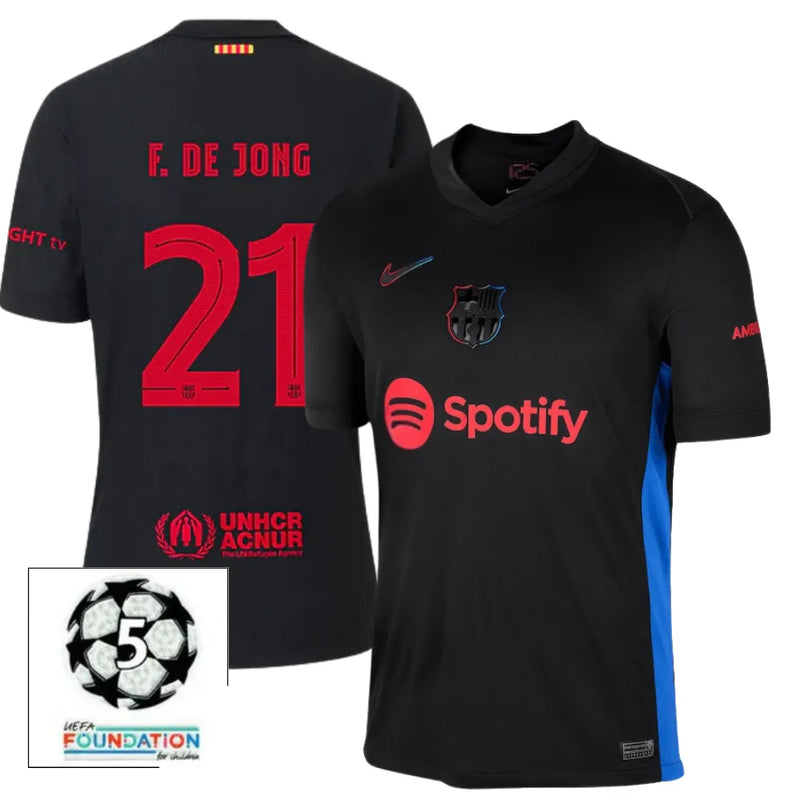 #21 F. DE JONG Camiseta Hombre Segunda Equipación 24/25 FC Barcelona