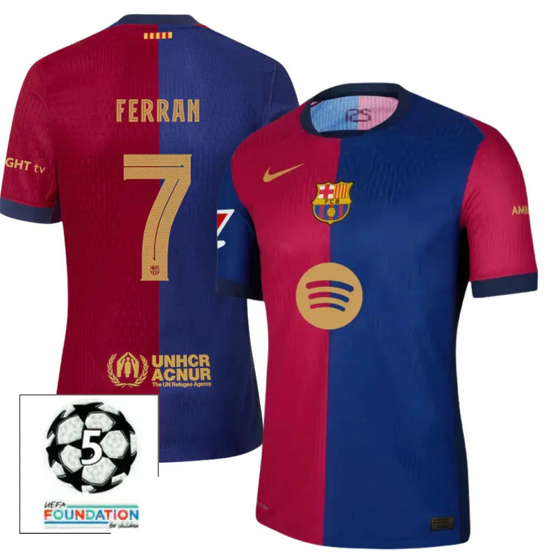 #7 FERRAN Camiseta Hombre Primera Equipación 24/25 FC Barcelona