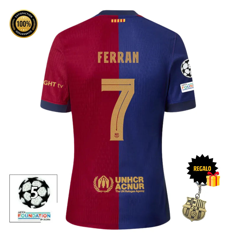 #7 FERRAN Camiseta Hombre Primera Equipación 24/25 FC Barcelona